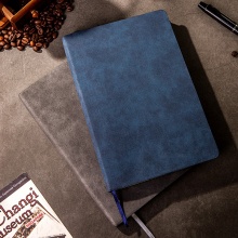 得力 3340 復(fù)古羊巴皮記事本 A5 灰色 120頁(yè)