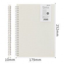 得力 LB580_PP螺旋本 B5 方格款 80張 179*252mm