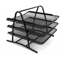 悠米(UMI) B15001D 金屬網(wǎng)格三層文件盤 黑色