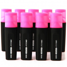 得力 S600 方頭熒光筆 5.0mm 粉色 10支/盒