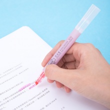 得力 S731 單頭細桿熒光筆 粉色 12支/盒