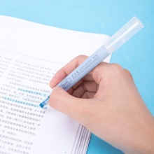 得力 S731 單頭細(xì)桿熒光筆 藍(lán)色 12支/盒