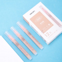 得力 S731 單頭細(xì)桿熒光筆 橙色 12支/盒