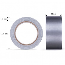 得力 30801 布基膠帶 60mm*20m*230μm 銀色 1卷/熱縮