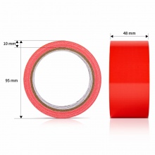 得力 52000 布基膠帶 48mm*10m*230μm 紅色 1卷/熱縮