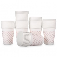 得力 9570 一次性紙紙杯 250ml 白色 50只/包 9盎司