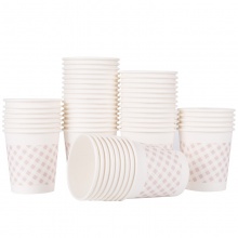 得力 9569 一次性紙杯 200ml 白色 50只/包 7盎司 