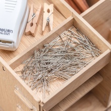 得力 0019  鍍鎳大頭針3# 銀色 50g/盒