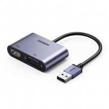 綠聯(lián) 20518 USB3.0轉(zhuǎn)HDMI/VGA轉(zhuǎn)換器 CM449 墨藍(lán)色