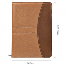 得力 7921 皮面筆記本 25K 棕黃色 160張