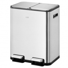 EKO EK9129MT 不銹鋼腳踏式垃圾桶12L+12L 砂鋼色