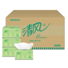 清風(fēng) BR38AE1 雙層塑包面紙 200抽/包 3包/提 16提/箱