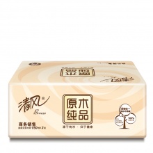 清風(fēng) BR38A61 雙層塑包面巾紙150抽 10包/提 6提/箱 整箱銷售