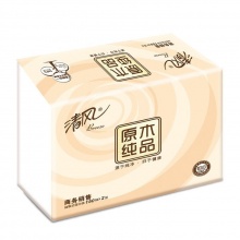 清風(fēng) BR38A61 雙層塑包面巾紙150抽 10包/提 6提/箱 整箱銷售