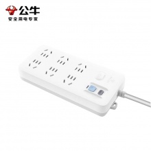 公牛 GN-705 單控六聯(lián)漏電保護接線板 3M 白色