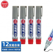 東洋 WB-520 可加墨白板筆 2.2-2.8mm 紅色