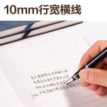 得力 22215 商務(wù)插筆皮面本 25K 深藍(lán)色 96張