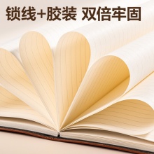 得力 7901 皮面筆記本 25K 黑色 80張