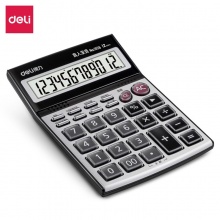 得力 1526 語音計算器 12位 銀色