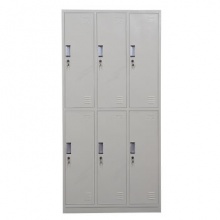 天力 六門更衣柜W900*D500*H1800mm 灰白色（0.7mm)